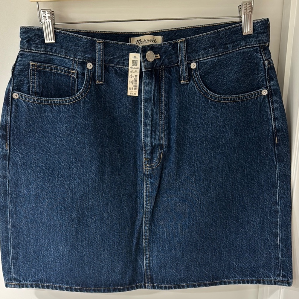 Madewell Denim Mini Skirt - Dark Blue